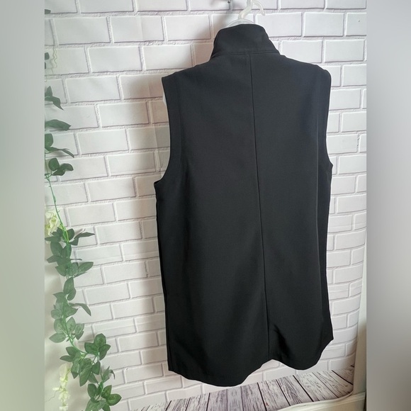 CHARTER CLUB Chic Black Sleeveless Vest with Button Detail/size M - Picture 5 of 8